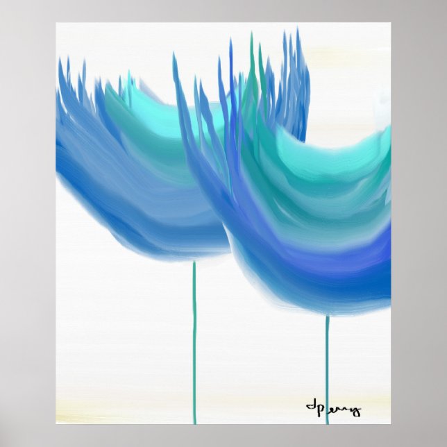 POSTER "GRANDES FLORES AZUIS" (Frente)