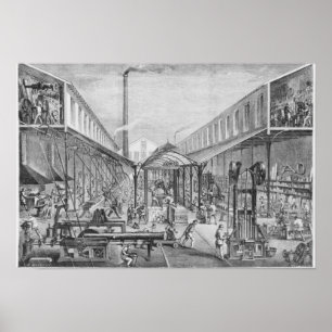 Poster Grandes indústrias, oficinas da construção