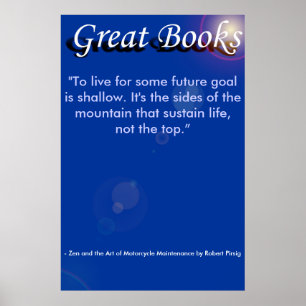 Pôster grandes livros, "para viver para algum goa futuro