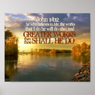 Pôster Grandes Obras Devem Fazer John 14:12