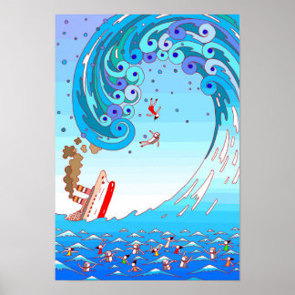 Poster Grandes ondas e naufrágios.