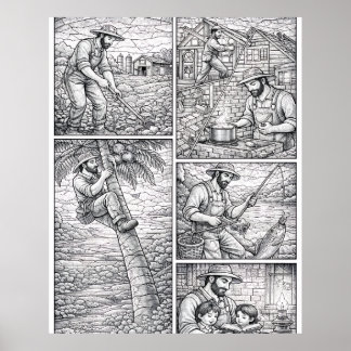 Poster Grandfather Dad Father's Day 