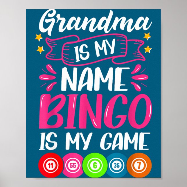 Poster Grandma Bingo Player Funny Bingo Quote Design  (Frente)