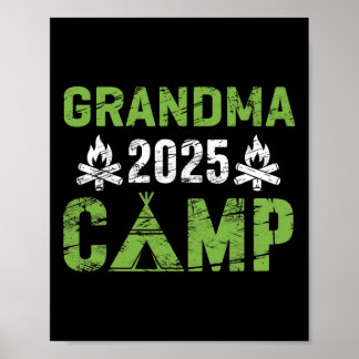 Poster Grandma Camp 2025 Family Vacation Summer Camping C