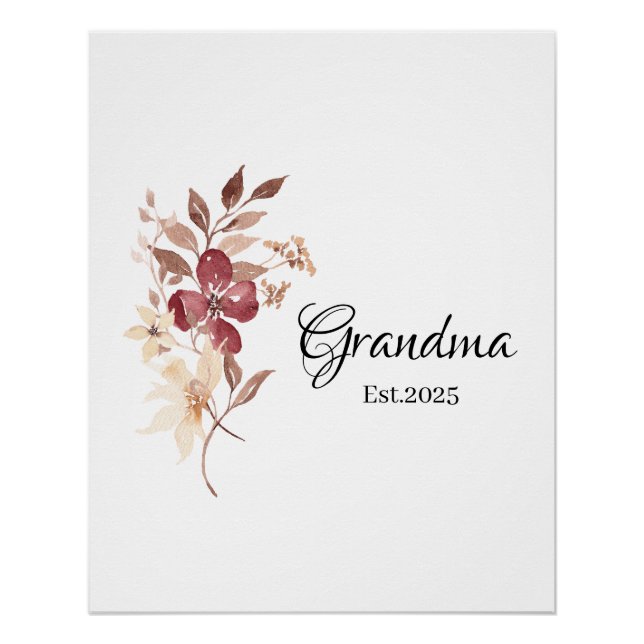 Pôster Grandma Est. Year – New Grandma Milestone (Frente)
