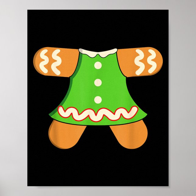 Poster Grandma Gingerbread Man Costume Matching Christmas (Frente)