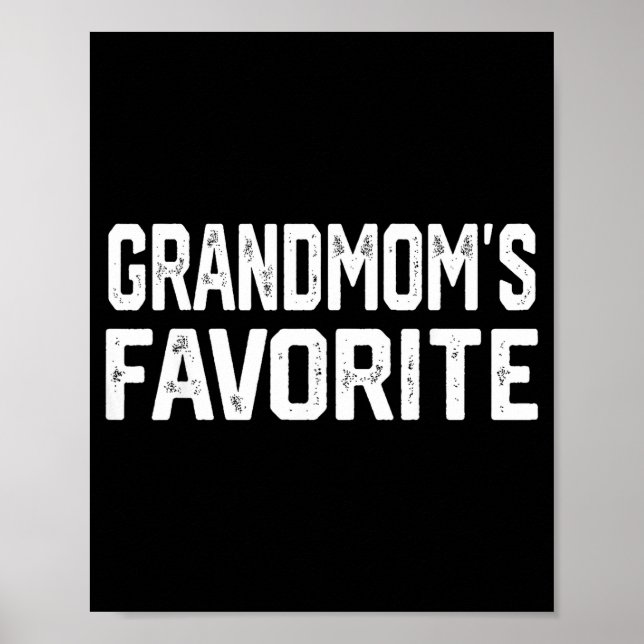 Poster Grandmom’s Favorite Funny Grandparent Granhild Vin (Frente)