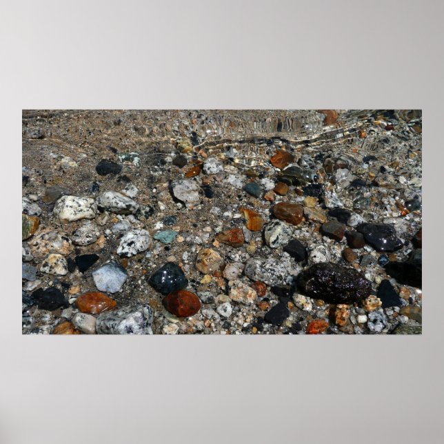 Poster Granite Pebbles no lago Tenaya em Yosemite (Frente)