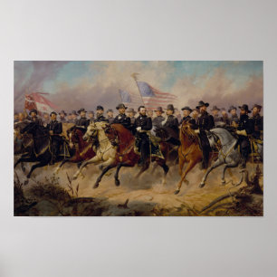 Pôster Grant e sua pintura dos generais