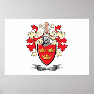 Pôster Grant Family Crest Coat of Arms