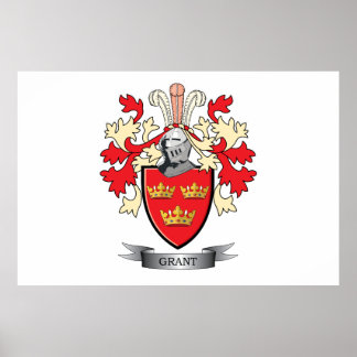 Pôster Grant Family Crest Coat of Arms