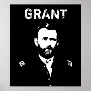 Pôster Grant — Preto e Branco