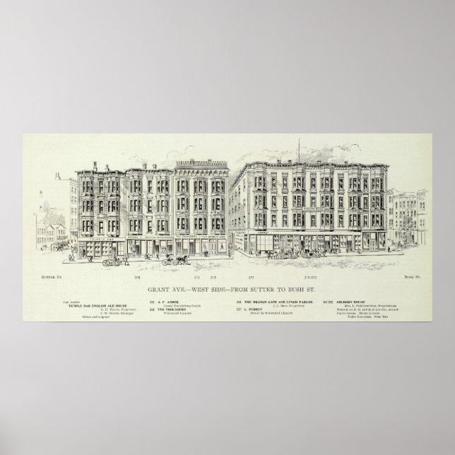 Pôster Grant West side Sutter e Bush (Frente)