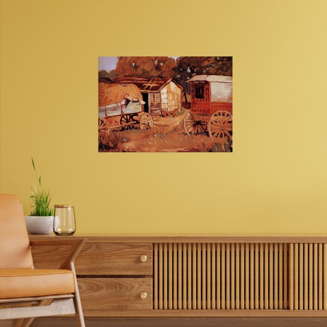 Poster Grant Wood - Os Comerciantes de Cavalos (Sala de Estar 2)