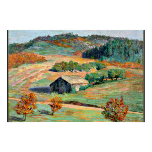 Pôster Grant Wood - Paisagem de queda antecipada