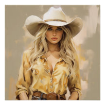 Grãos de ouro: Arte de Muro de Cowgirl