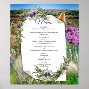 Poster Grãos e flores de primavera ecologicamente compatí