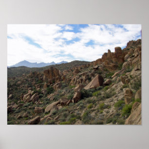 Poster Grapevine Hills Rocks & Chisos Mountains, Texas