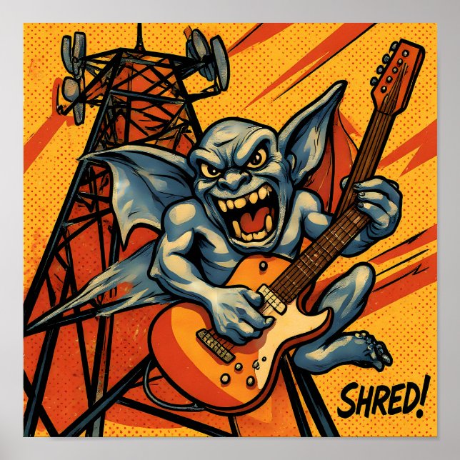 Poster Graphic Pop Art Panel: SIGNAL SHRED! Comic Style (Frente)