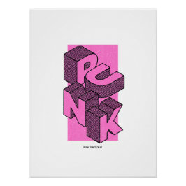 Pôster Graphic Tee Design | 3D Block Letters Typography