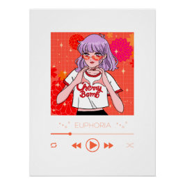 Pôster Graphic Tee Design | Anime Wall Art