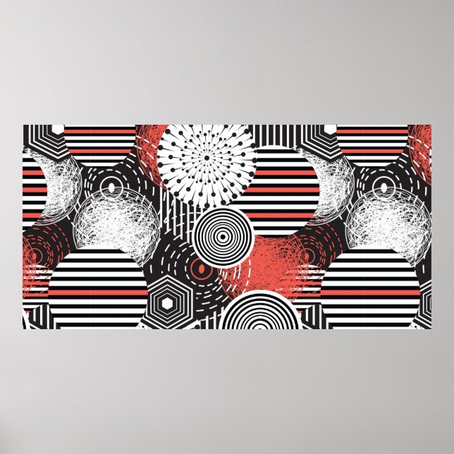 Poster Graphic vintage and illustration with abstract ele (Frente)