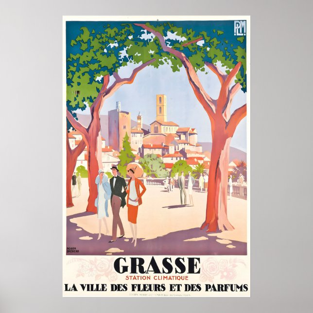 Poster Grasse Cidade das Flores e dos Perfumes França Vin (Frente)