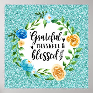 Poster Grata Agradeço, Abençoada E Abençoada Frota De 