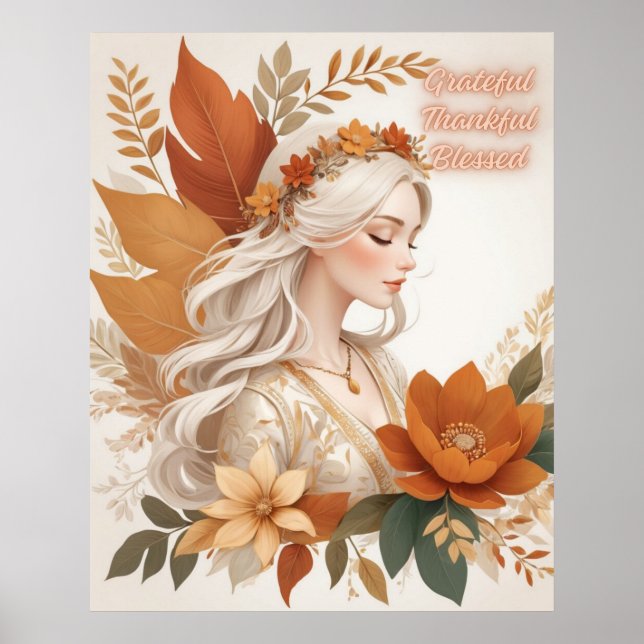 Poster Grata, grata, abençoada Design de Arte de Muro (Frente)