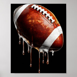 Poster Grático de Gotejamento do Dia de Jogo de Futebol