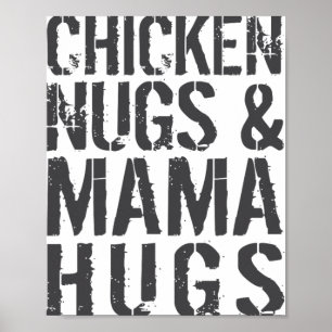 Poster Grático engraçado e fofo de mãe de frango para ama