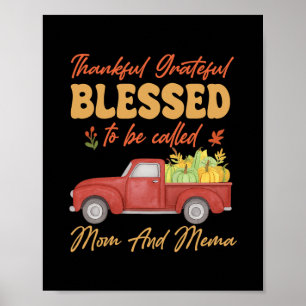Poster Gratidão Abençoada Por Ser Chamado De Mãe E Mem