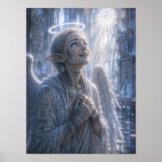 Poster Gratidão / Anjo / Catedral Silenciosa (Frente)