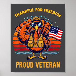 Poster Gratidão Por Dom Orgulhoso Veterano Patriótico Dia
