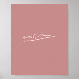 Poster Gratidão - Simples citação Positiva da Tendênc