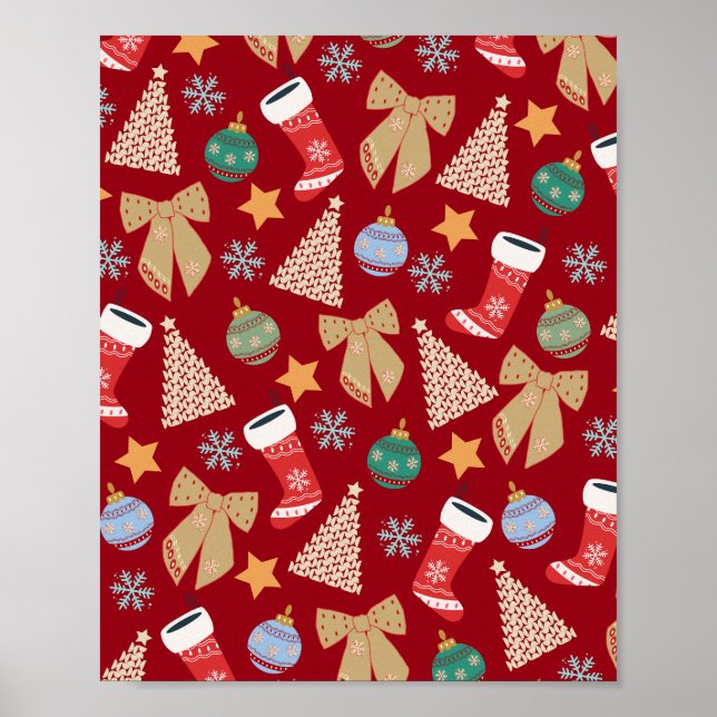 Poster Grátis Vermelho Natal (Frente)