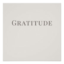 Gratitude – Minimal Typography Calm Poster