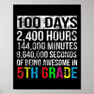 Poster Grau 100 Contagem Diária 100 Dias De Ofertas Escol