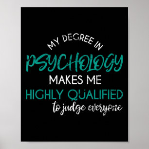 Poster Grau De Psicologia Engraçado Psicólogo Sarcástico 