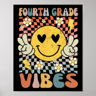 Poster Grau Vibes 4º Grau Professor Retro 1rua Dia De Sch