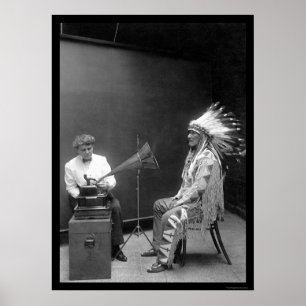 Pôster Gravação da voz de um indiano Blackfoot 1909