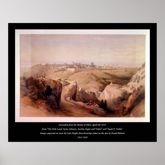 Poster Gravado em pedra por Louis Haghe (Frente)