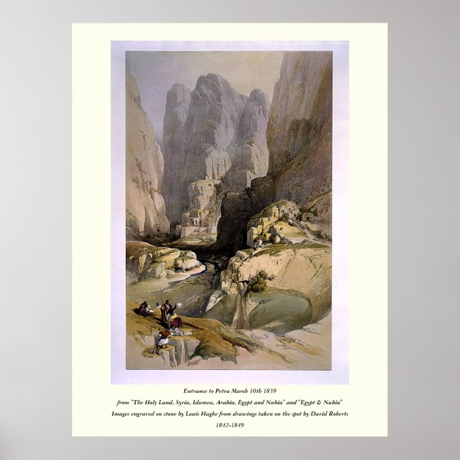 Poster Gravado em pedra por Louis Haghe (Frente)