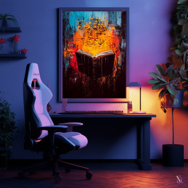 Poster Gravando Arte Expressionista Contemporânea de Conh (Criador carregado)