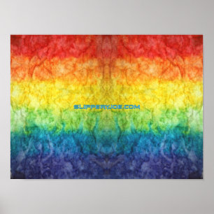 Poster Gravata tie-dy das cores do arco-íris da bandeira 