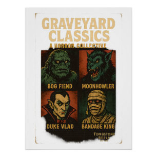 Pôster Graveyard Horror Legends Art Collection