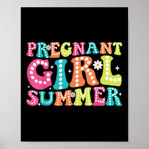 Poster Grávida Grávida Revela Grávida Menina de Verão