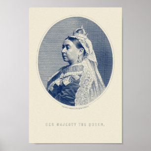 Poster Gravura da rainha Victoria - sua majestade a