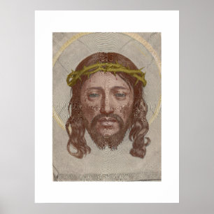 Poster Gravura Face de Cristo de Claude Mellan 1649