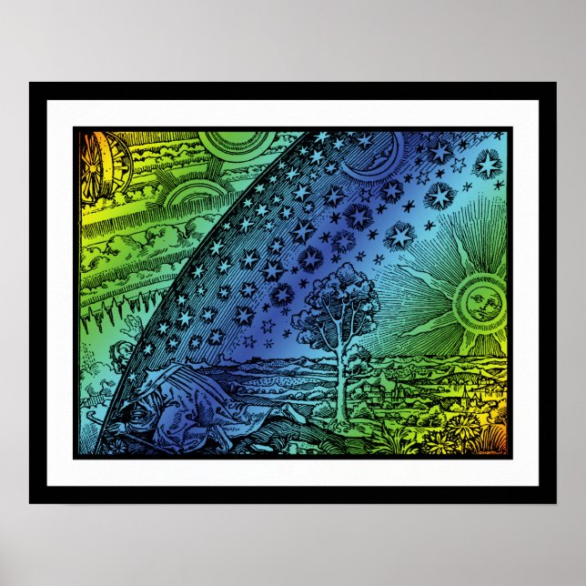 Poster Gravura Flammarion Céu e Terra (Frente)